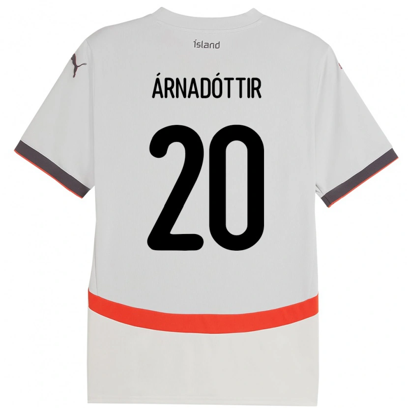 Danxen Kinder Island Guðný Árnadóttir #20 Weiß Auswärtstrikot Trikot 24-26 T-Shirt Schweiz