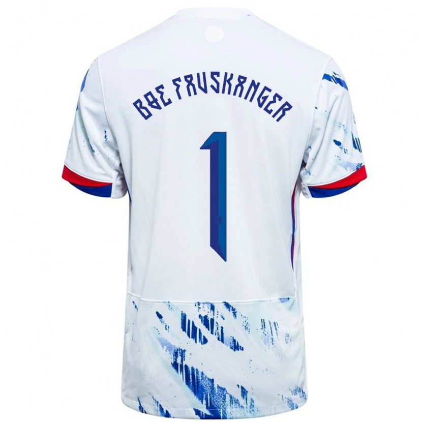 Danxen Kinder Norwegen Einar Bøe Fauskanger #1 Weiß Blau Auswärtstrikot Trikot 24-26 T-Shirt Schweiz
