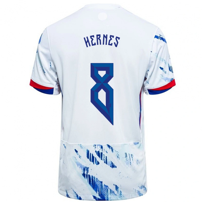 Danxen Kinder Norwegen Travis Hernes #8 Weiß Blau Auswärtstrikot Trikot 24-26 T-Shirt Schweiz