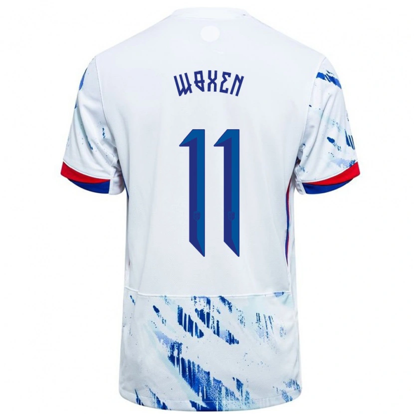 Danxen Kinder Norwegen Harald Woxen #11 Weiß Blau Auswärtstrikot Trikot 24-26 T-Shirt Schweiz