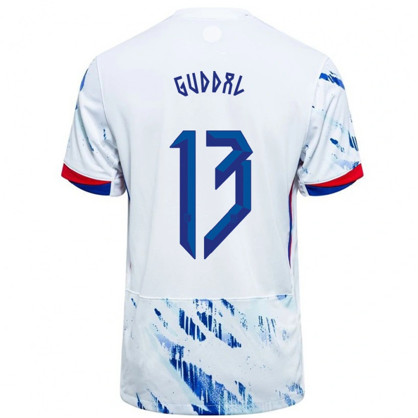 Danxen Kinder Norwegen Tobias Guddal #13 Weiß Blau Auswärtstrikot Trikot 24-26 T-Shirt Schweiz