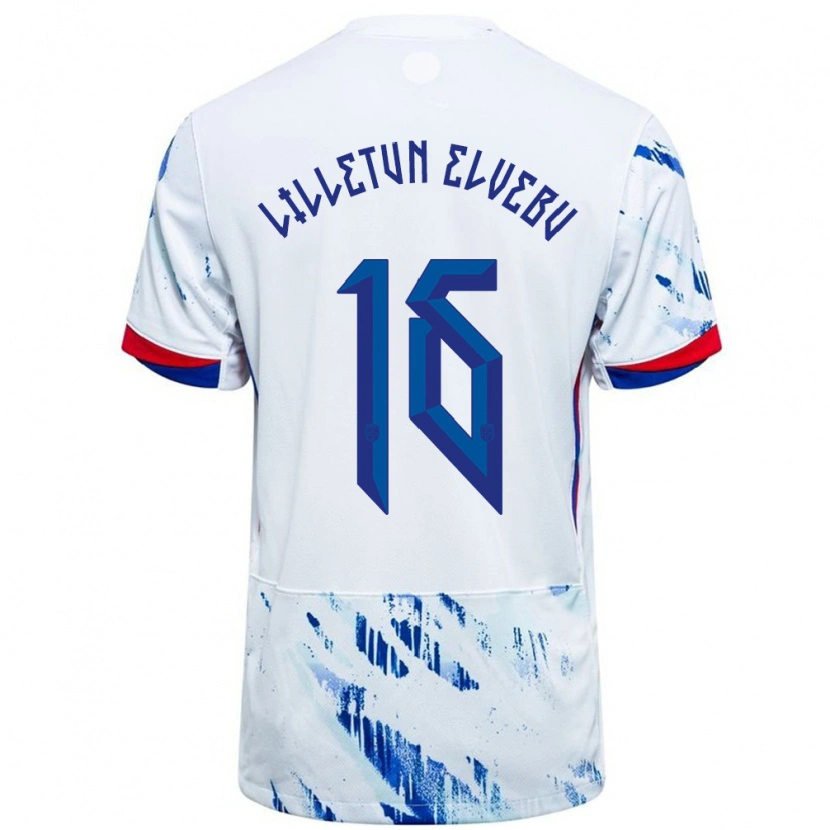 Danxen Kinder Norwegen Aleksander Lilletun Elvebu #16 Weiß Blau Auswärtstrikot Trikot 24-26 T-Shirt Schweiz