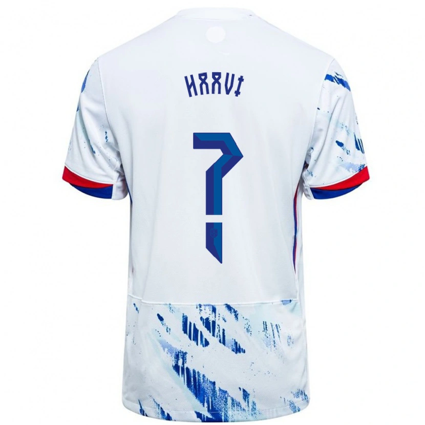 Danxen Kinder Norwegen Emilie Haavi #0 Weiß Blau Auswärtstrikot Trikot 24-26 T-Shirt Schweiz