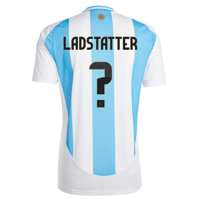 Danxen Herren Argentinien Agustín Ladstatter #0 Weiß Blau Heimtrikot Trikot 24-26 T-Shirt Schweiz