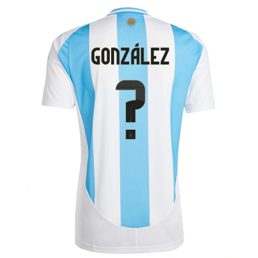 Danxen Herren Argentinien Bautista González #0 Weiß Blau Heimtrikot Trikot 24-26 T-Shirt Schweiz