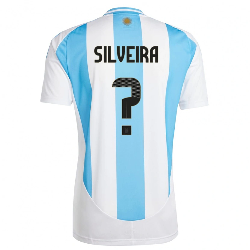 Danxen Herren Argentinien Santiago Silveira #0 Weiß Blau Heimtrikot Trikot 24-26 T-Shirt Schweiz