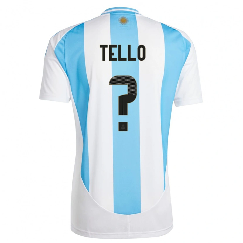 Danxen Herren Argentinien Alejandro Tello #0 Weiß Blau Heimtrikot Trikot 24-26 T-Shirt Schweiz