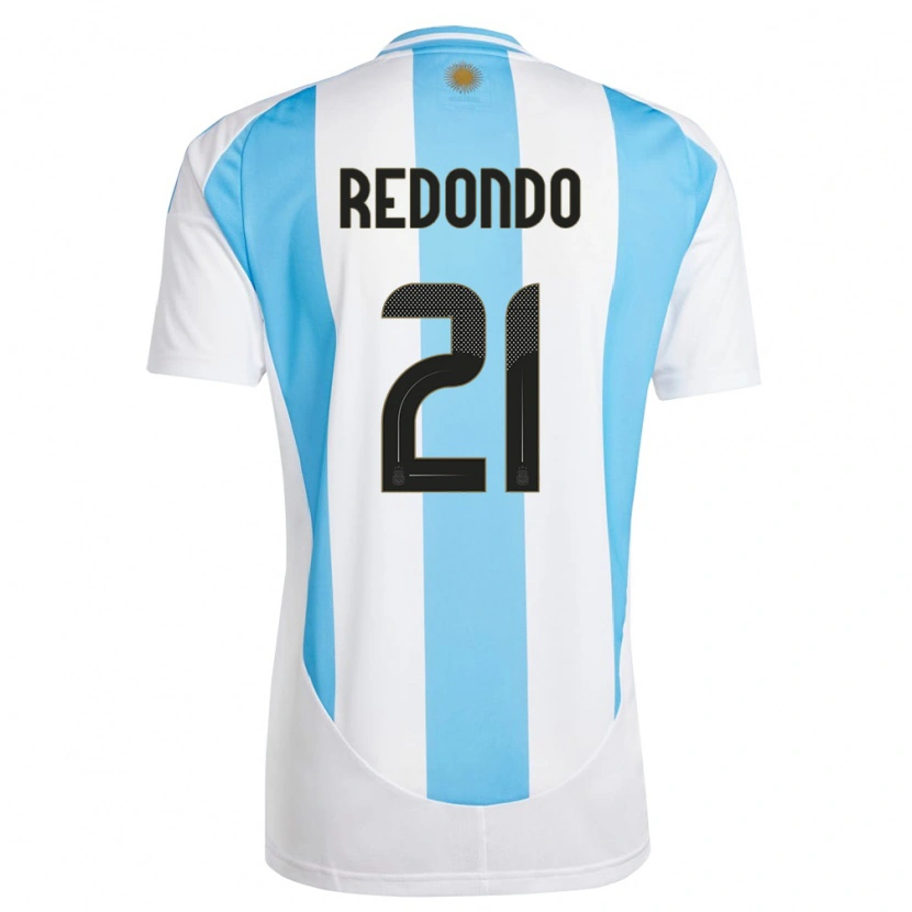 Danxen Herren Argentinien Federico Redondo #21 Weiß Blau Heimtrikot Trikot 24-26 T-Shirt Schweiz