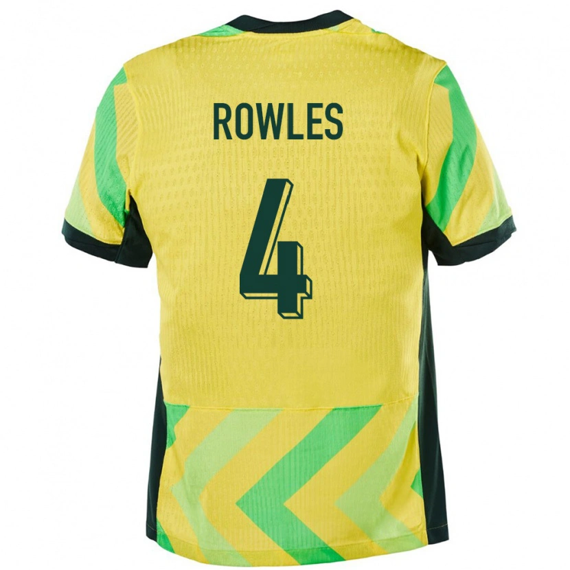 Danxen Herren Australien Kye Rowles #4 Golden Heimtrikot Trikot 24-26 T-Shirt Schweiz