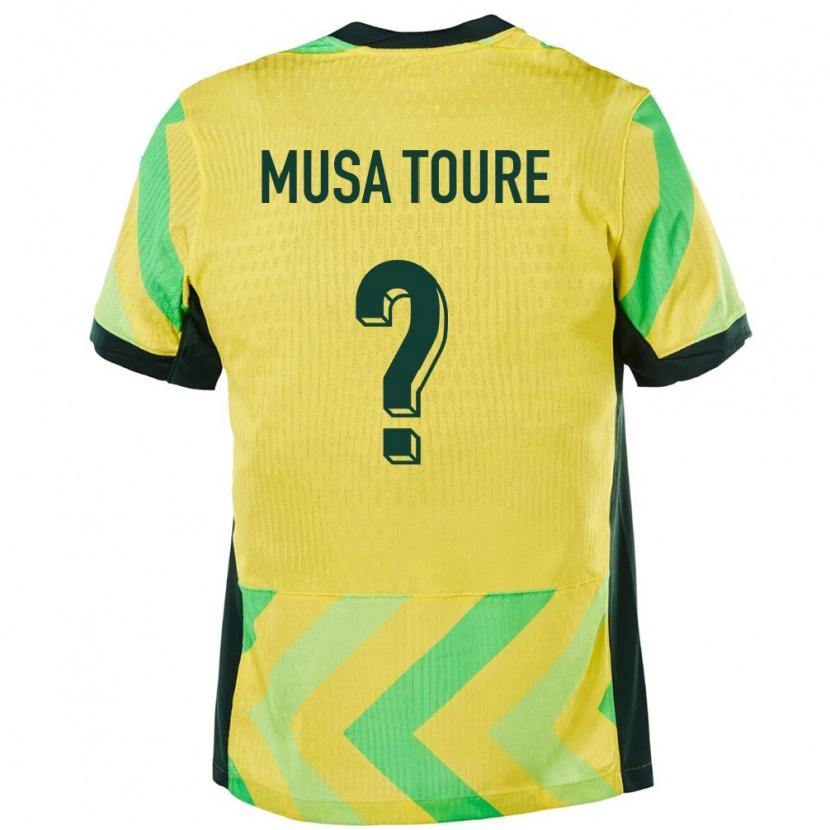 Danxen Herren Australien Musa Toure #0 Golden Heimtrikot Trikot 24-26 T-Shirt Schweiz
