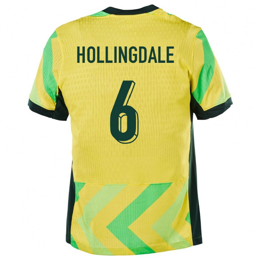 Danxen Herren Australien Ryley Hollingdale #6 Golden Heimtrikot Trikot 24-26 T-Shirt Schweiz