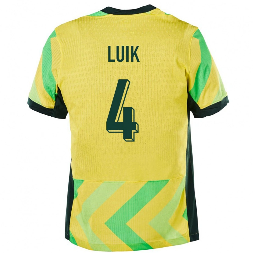 Danxen Herren Australien Aivi Luik #4 Golden Heimtrikot Trikot 24-26 T-Shirt Schweiz