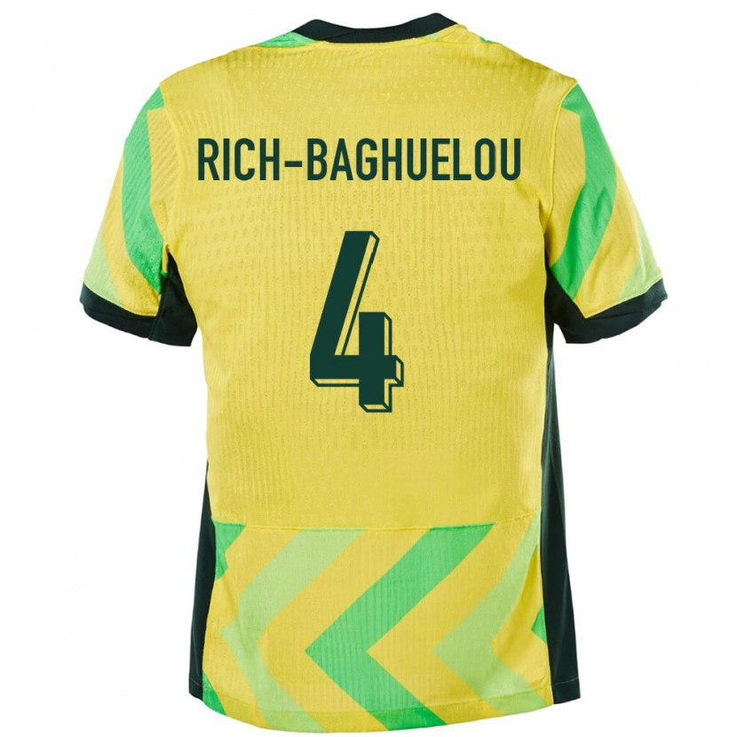 Danxen Herren Australien Jay Rich Baghuelou #4 Golden Heimtrikot Trikot 24-26 T-Shirt Schweiz