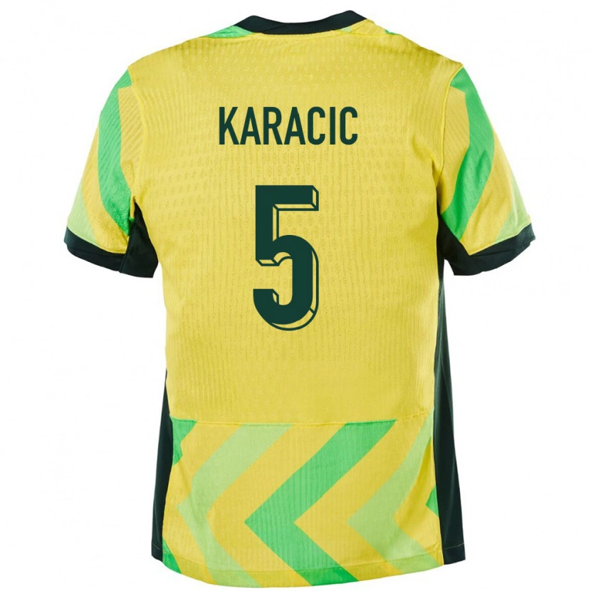 Danxen Herren Australien Fran Karacic #5 Golden Heimtrikot Trikot 24-26 T-Shirt Schweiz