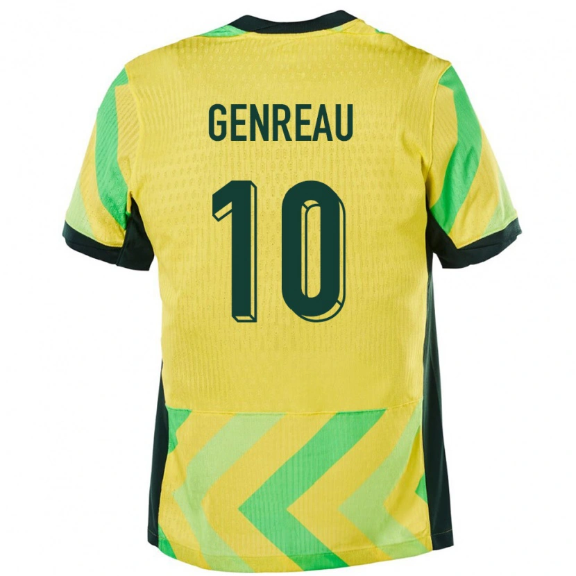 Danxen Herren Australien Denis Genreau #10 Golden Heimtrikot Trikot 24-26 T-Shirt Schweiz