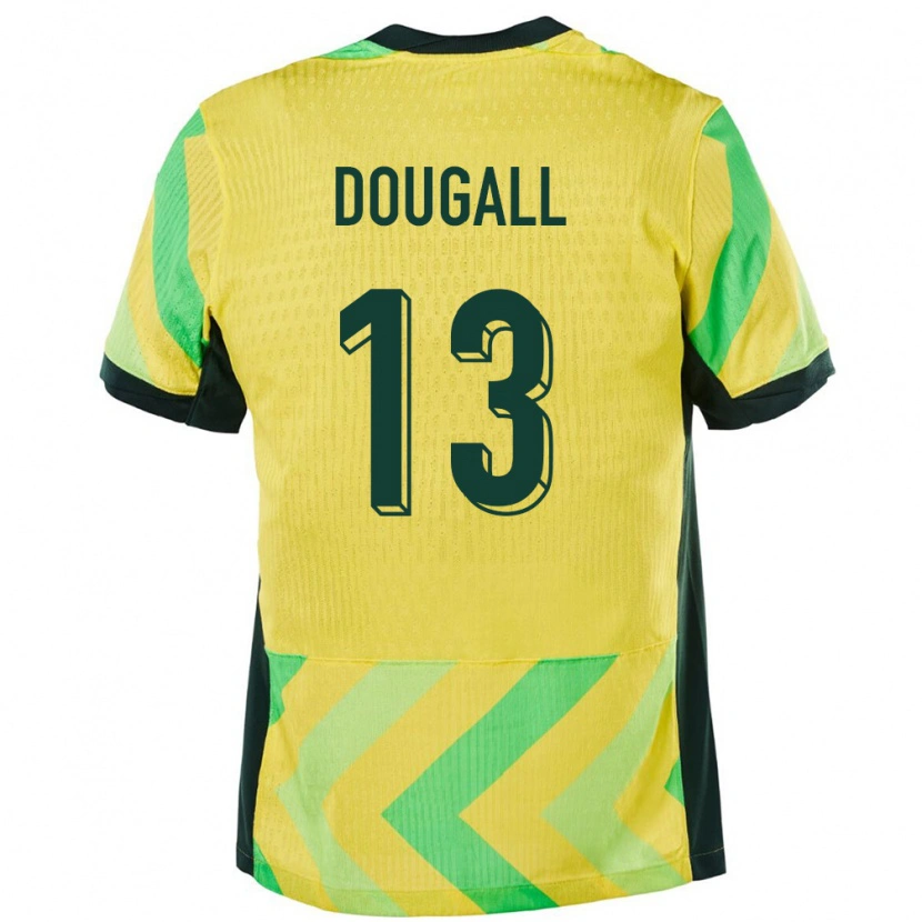 Danxen Herren Australien Kenny Dougall #13 Golden Heimtrikot Trikot 24-26 T-Shirt Schweiz