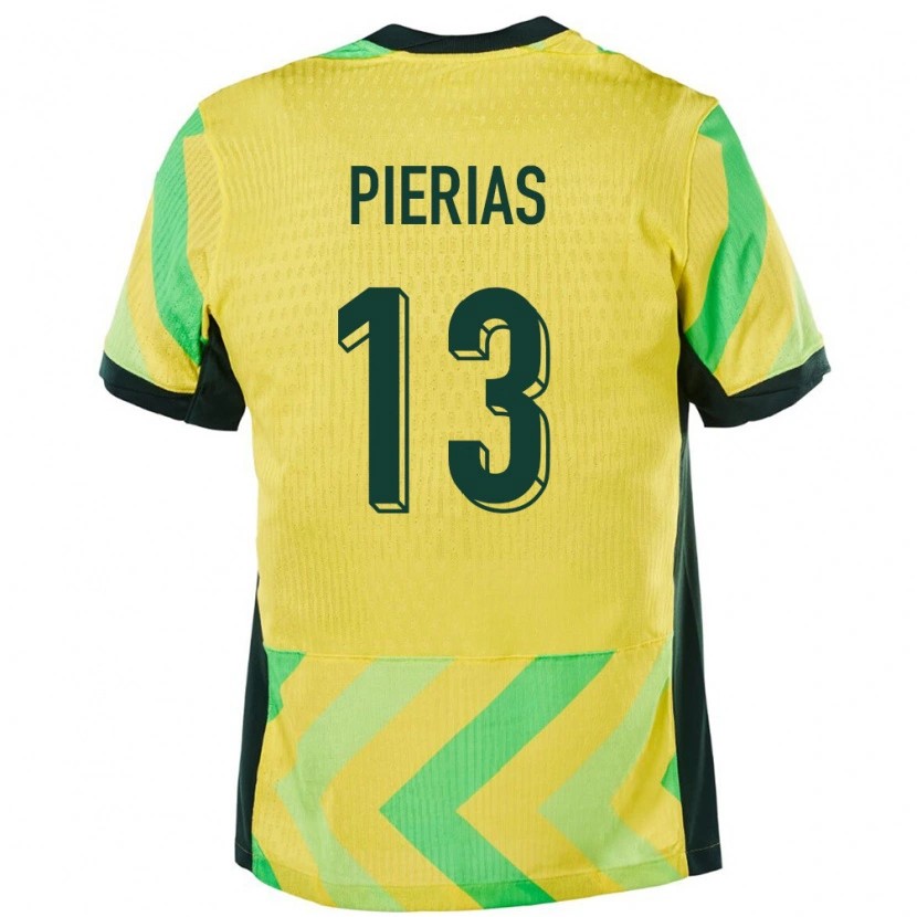 Danxen Herren Australien Dylan Pierias #13 Golden Heimtrikot Trikot 24-26 T-Shirt Schweiz