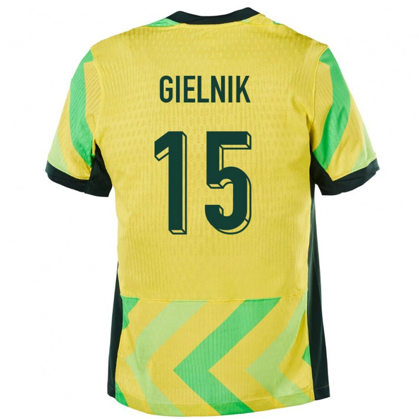 Danxen Herren Australien Emily Gielnik #15 Golden Heimtrikot Trikot 24-26 T-Shirt Schweiz