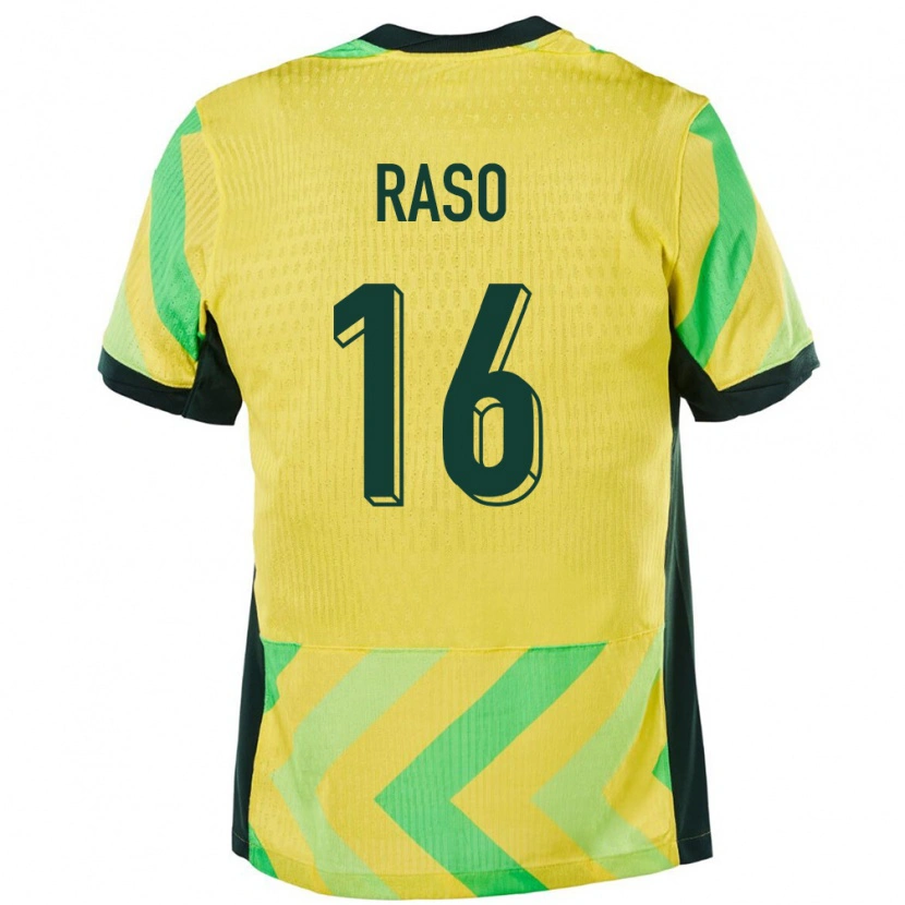 Danxen Herren Australien Hayley Raso #16 Golden Heimtrikot Trikot 24-26 T-Shirt Schweiz