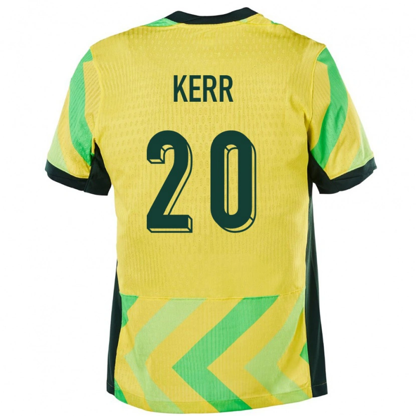 Danxen Herren Australien Sam Kerr #20 Golden Heimtrikot Trikot 24-26 T-Shirt Schweiz