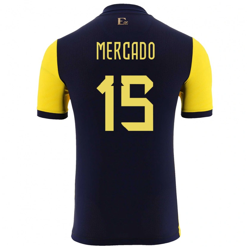 Danxen Herren Ecuador John Mercado #15 Gelb Heimtrikot Trikot 24-26 T-Shirt Schweiz