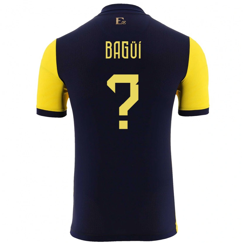 Danxen Herren Ecuador Diogo Bagüí #0 Gelb Heimtrikot Trikot 24-26 T-Shirt Schweiz
