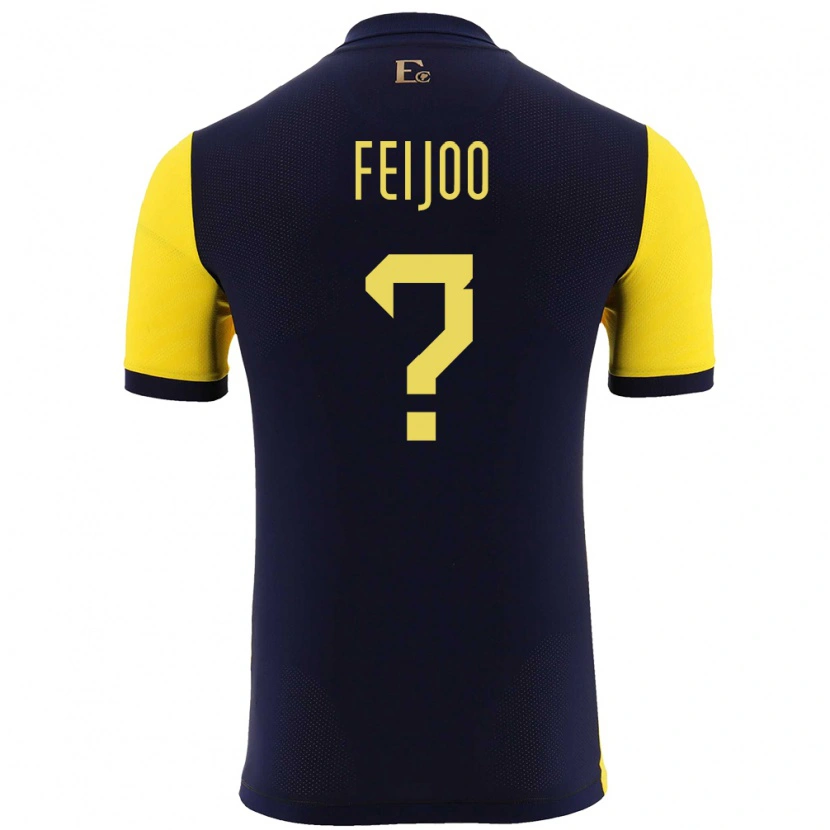 Danxen Herren Ecuador Jostin Feijoo #0 Gelb Heimtrikot Trikot 24-26 T-Shirt Schweiz