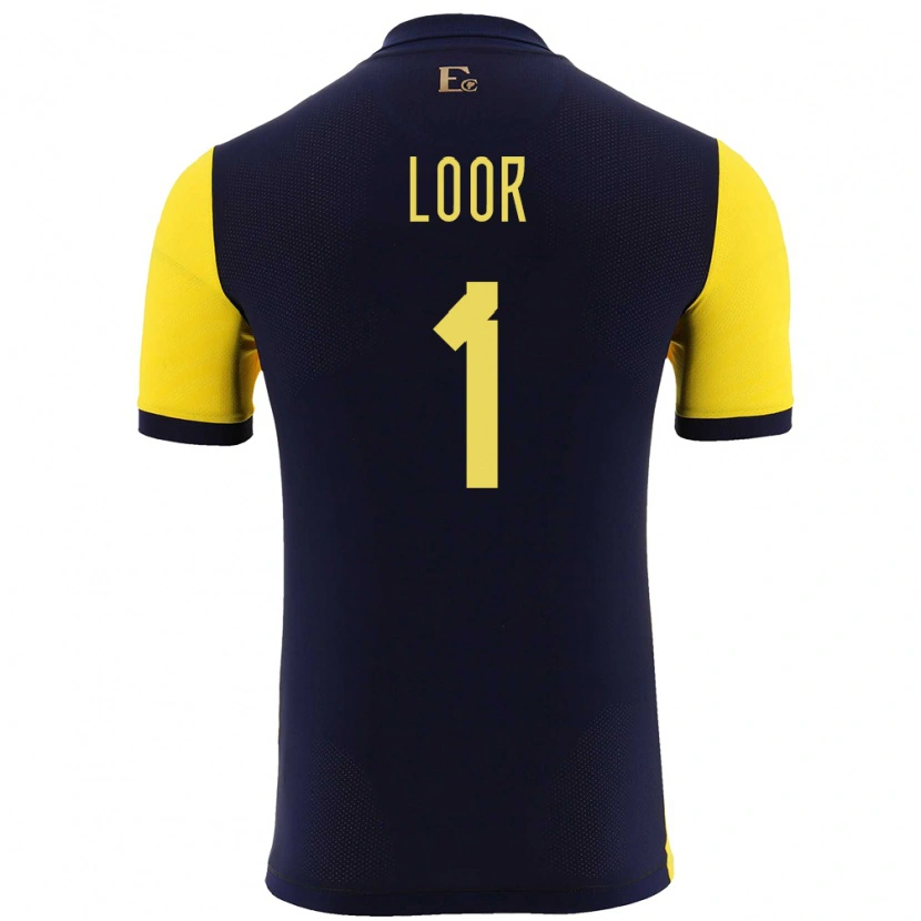Danxen Herren Ecuador Cristhian Loor #1 Gelb Heimtrikot Trikot 24-26 T-Shirt Schweiz