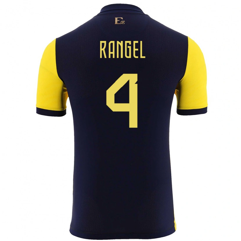 Danxen Herren Ecuador Álex Rangel #4 Gelb Heimtrikot Trikot 24-26 T-Shirt Schweiz