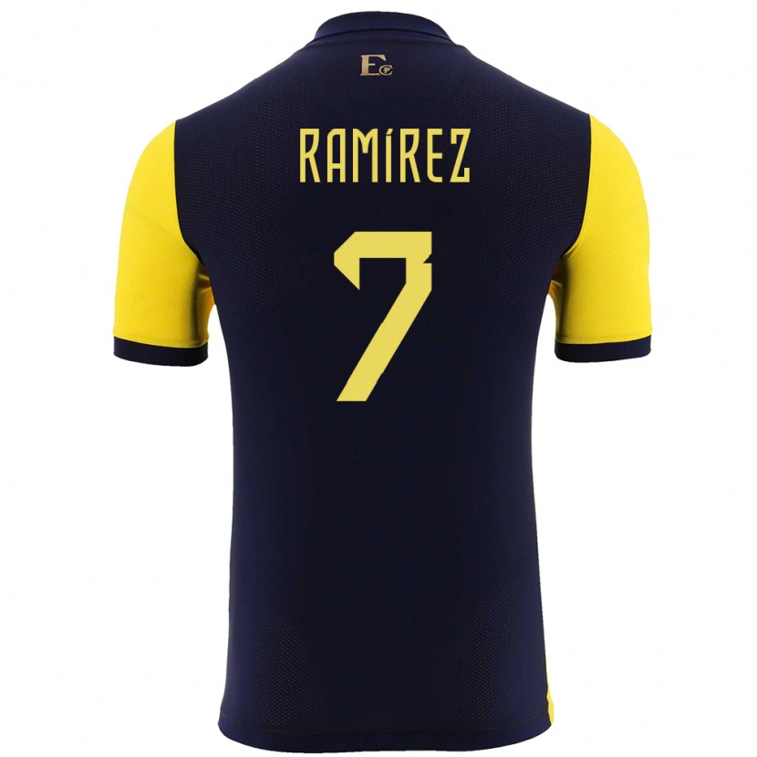 Danxen Herren Ecuador Jalmar Ramírez #7 Gelb Heimtrikot Trikot 24-26 T-Shirt Schweiz
