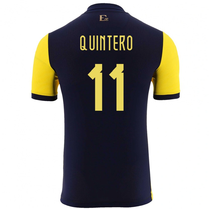 Danxen Herren Ecuador Edwin Quintero #11 Gelb Heimtrikot Trikot 24-26 T-Shirt Schweiz