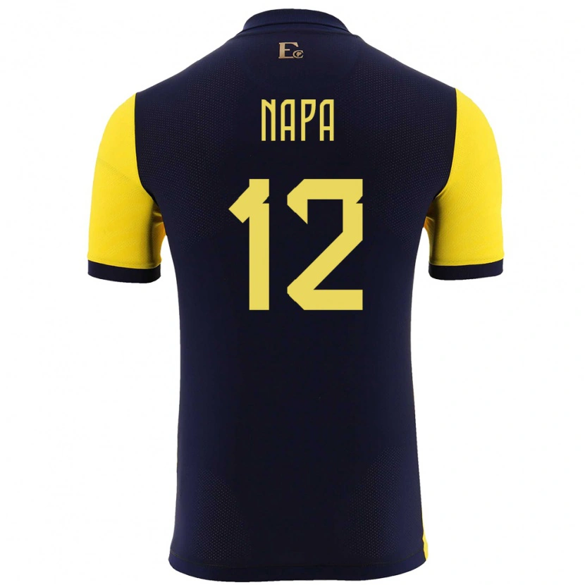 Danxen Herren Ecuador Gilmar Napa #12 Gelb Heimtrikot Trikot 24-26 T-Shirt Schweiz