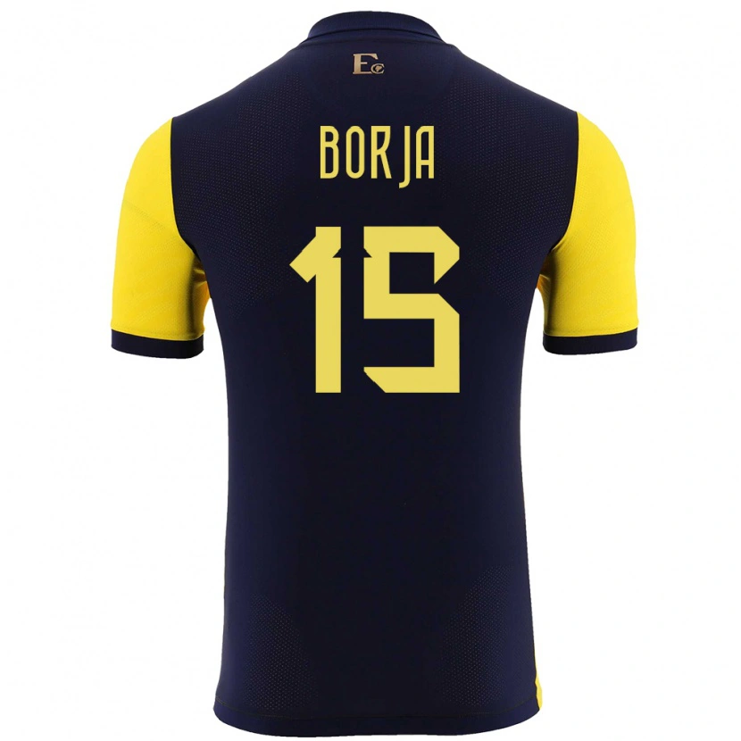 Danxen Herren Ecuador Ronny Borja #15 Gelb Heimtrikot Trikot 24-26 T-Shirt Schweiz