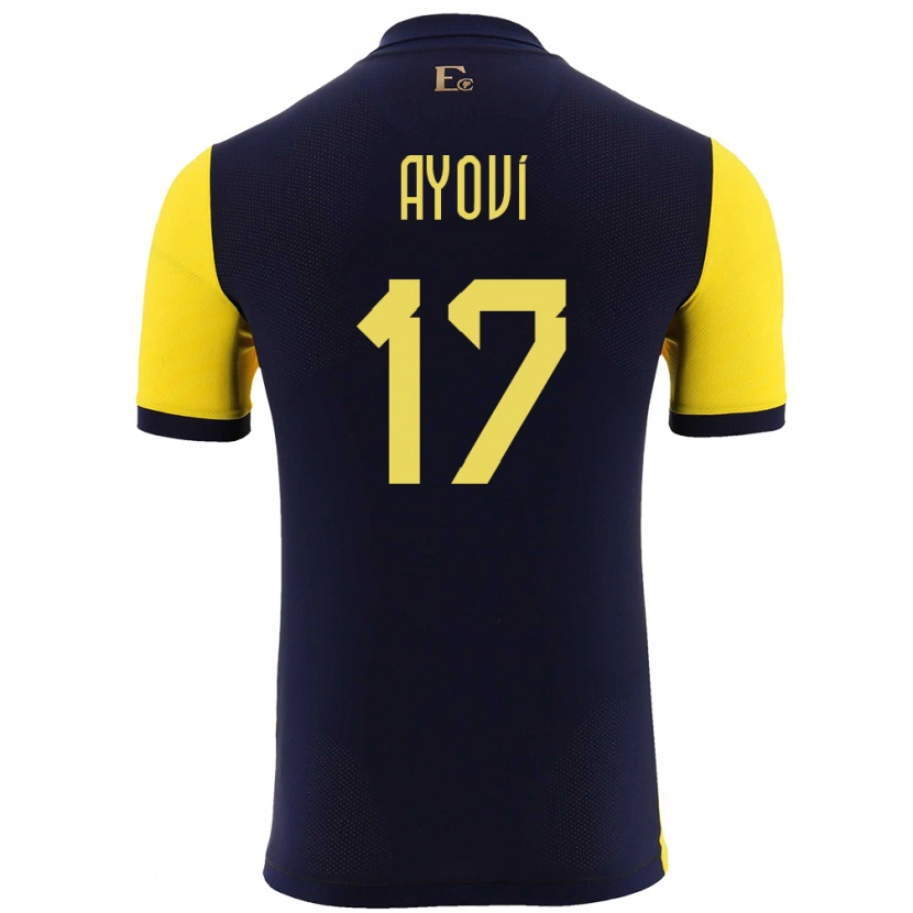 Danxen Herren Ecuador Junior Ayoví #17 Gelb Heimtrikot Trikot 24-26 T-Shirt Schweiz