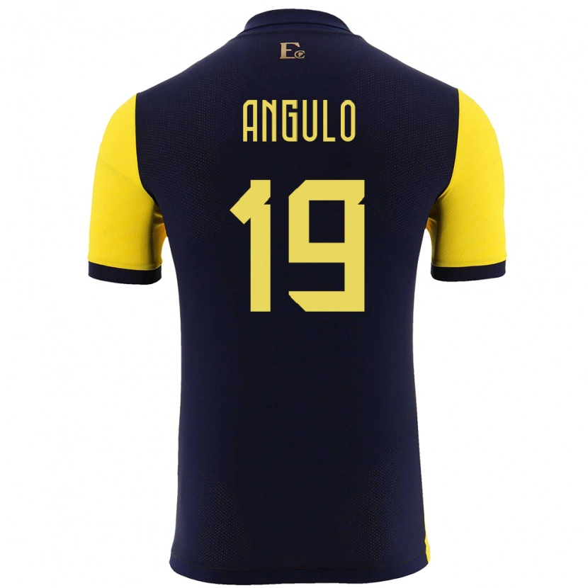 Danxen Herren Ecuador Juan Angulo #19 Gelb Heimtrikot Trikot 24-26 T-Shirt Schweiz
