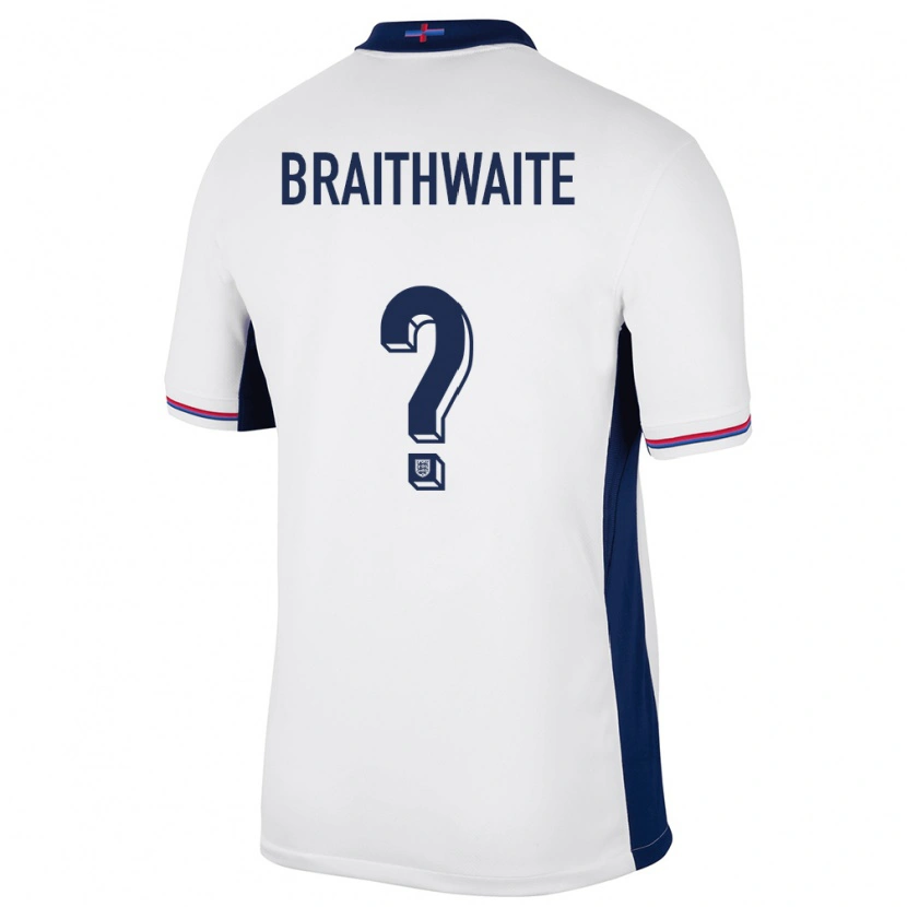 Danxen Herren England Kaden Braithwaite #0 Weiß Heimtrikot Trikot 24-26 T-Shirt Schweiz