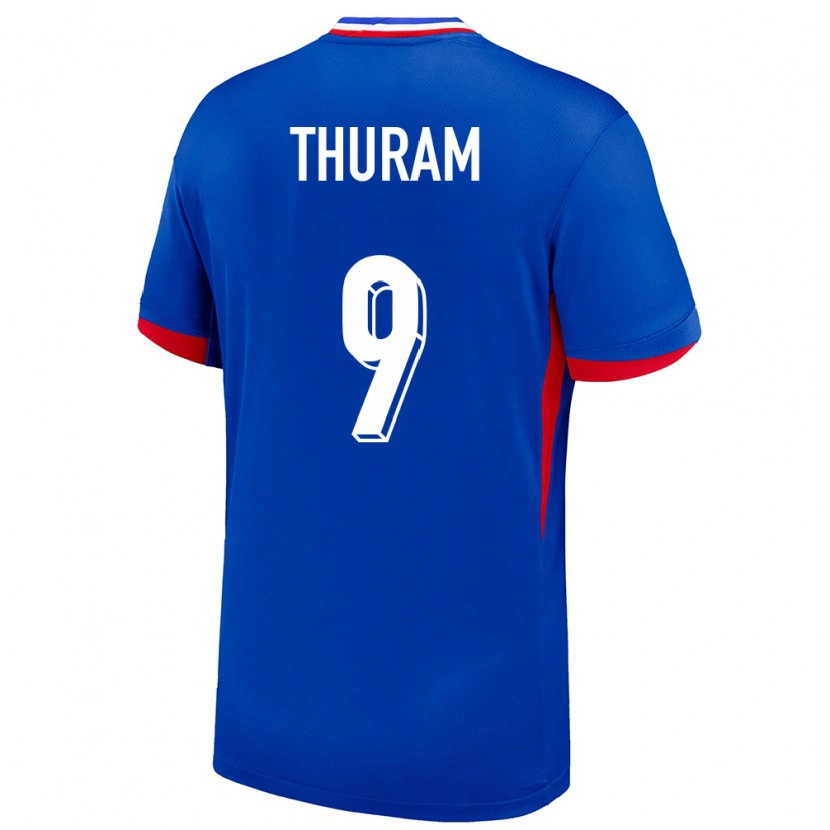 Danxen Herren Frankreich Marcus Thuram #9 Blau Heimtrikot Trikot 24-26 T-Shirt Schweiz
