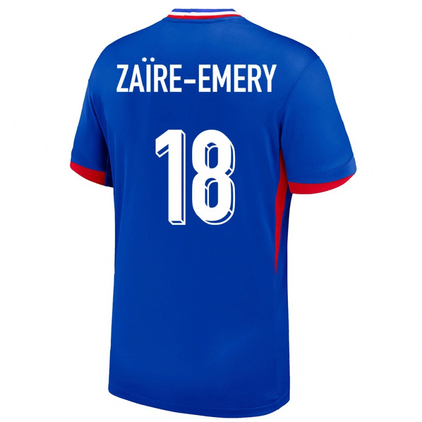 Danxen Herren Frankreich Warren Zaïre-Emery #18 Blau Heimtrikot Trikot 24-26 T-Shirt Schweiz