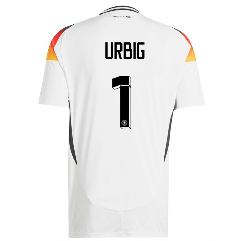 Danxen Herren Deutschland Jonas Urbig #1 Weiß Heimtrikot Trikot 24-26 T-Shirt Schweiz