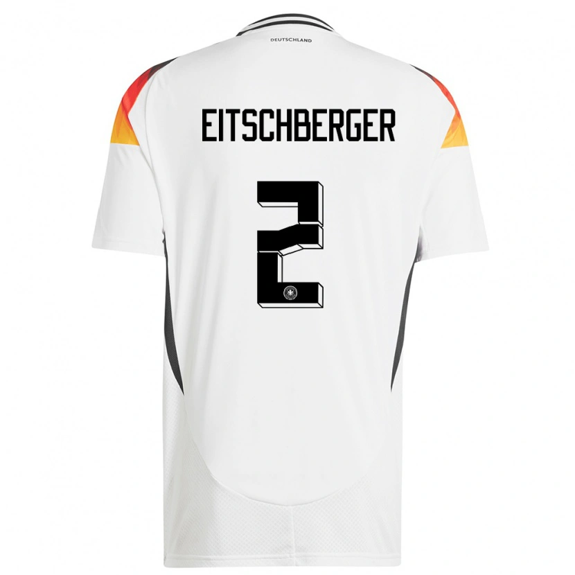 Danxen Herren Deutschland Julian Eitschberger #2 Weiß Heimtrikot Trikot 24-26 T-Shirt Schweiz