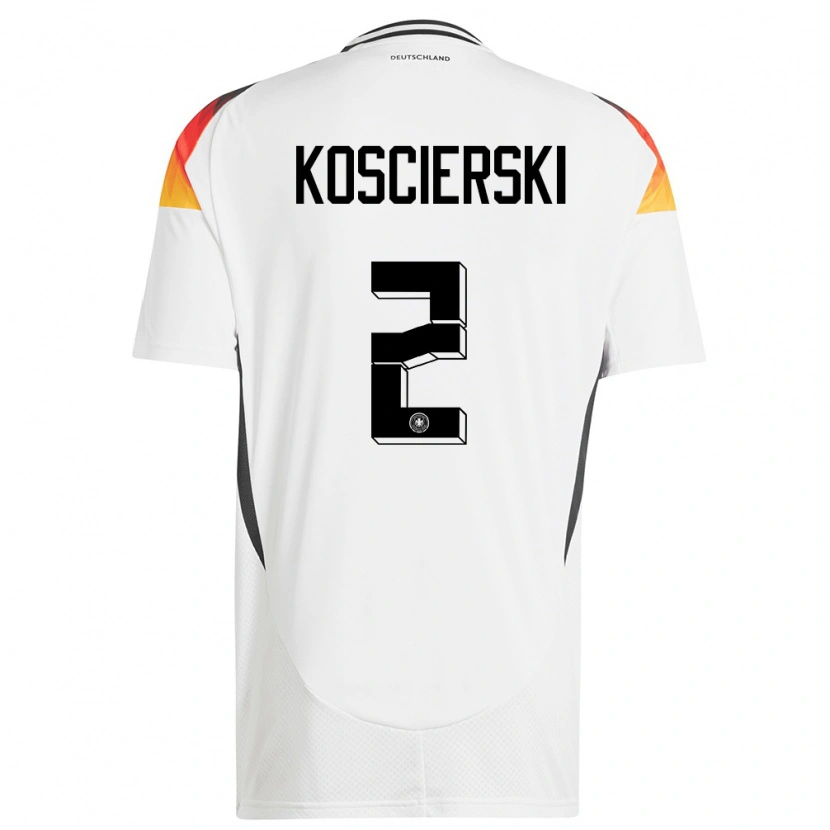 Danxen Herren Deutschland Kacper Koscierski #2 Weiß Heimtrikot Trikot 24-26 T-Shirt Schweiz