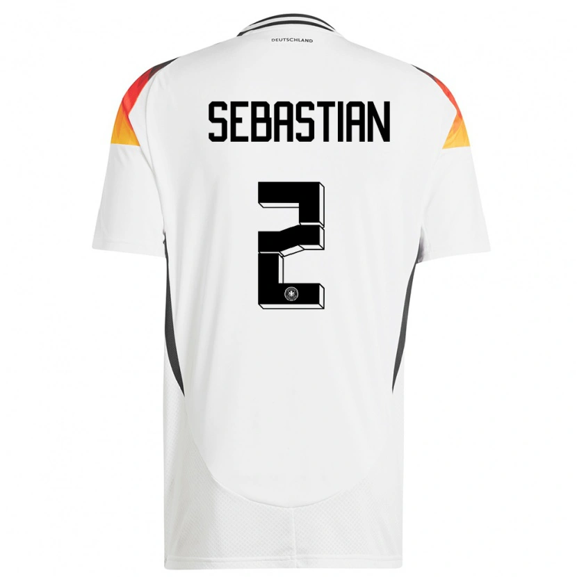 Danxen Herren Deutschland Jordy Sebastian #2 Weiß Heimtrikot Trikot 24-26 T-Shirt Schweiz