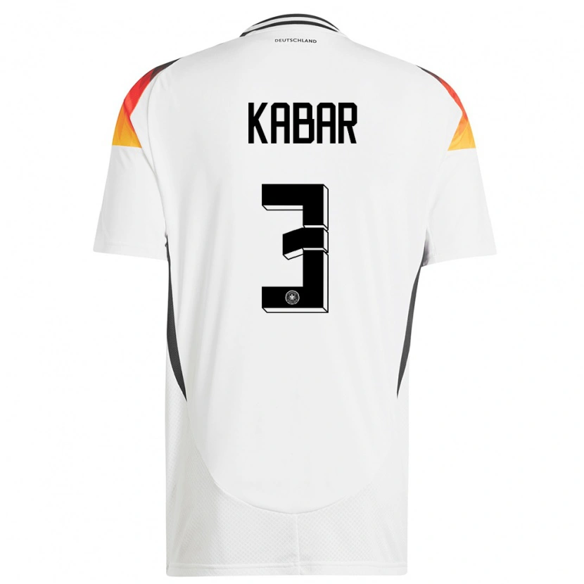 Danxen Herren Deutschland Almugera Kabar #3 Weiß Heimtrikot Trikot 24-26 T-Shirt Schweiz