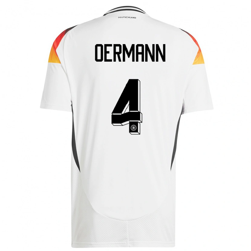 Danxen Herren Deutschland Tim Oermann #4 Weiß Heimtrikot Trikot 24-26 T-Shirt Schweiz