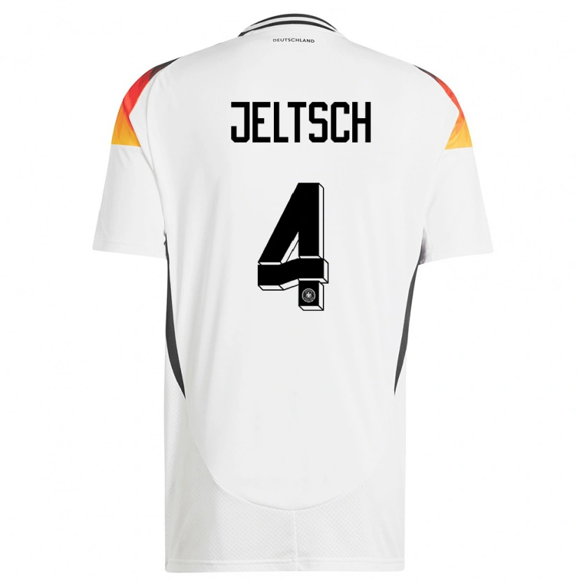 Danxen Herren Deutschland Finn Jeltsch #4 Weiß Heimtrikot Trikot 24-26 T-Shirt Schweiz