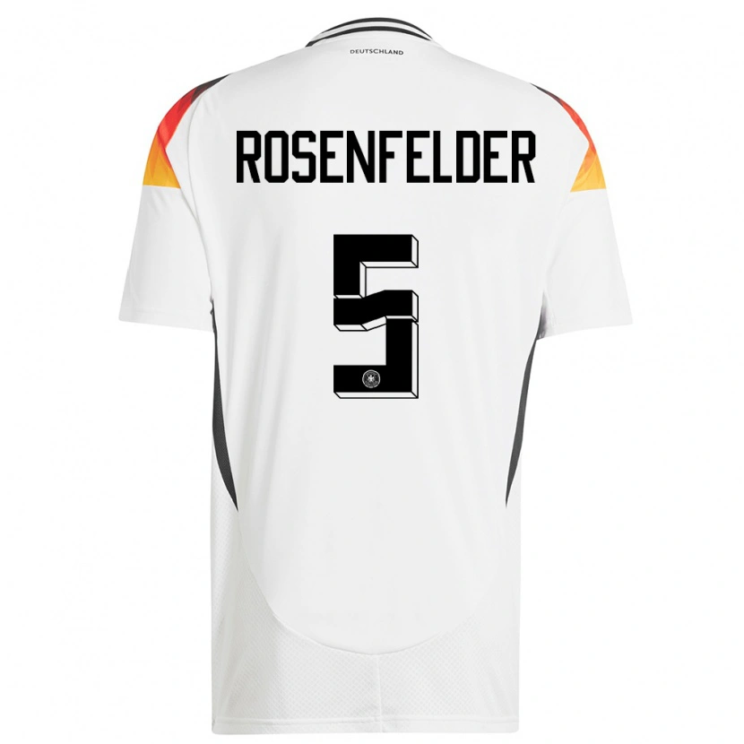 Danxen Herren Deutschland Max Rosenfelder #5 Weiß Heimtrikot Trikot 24-26 T-Shirt Schweiz