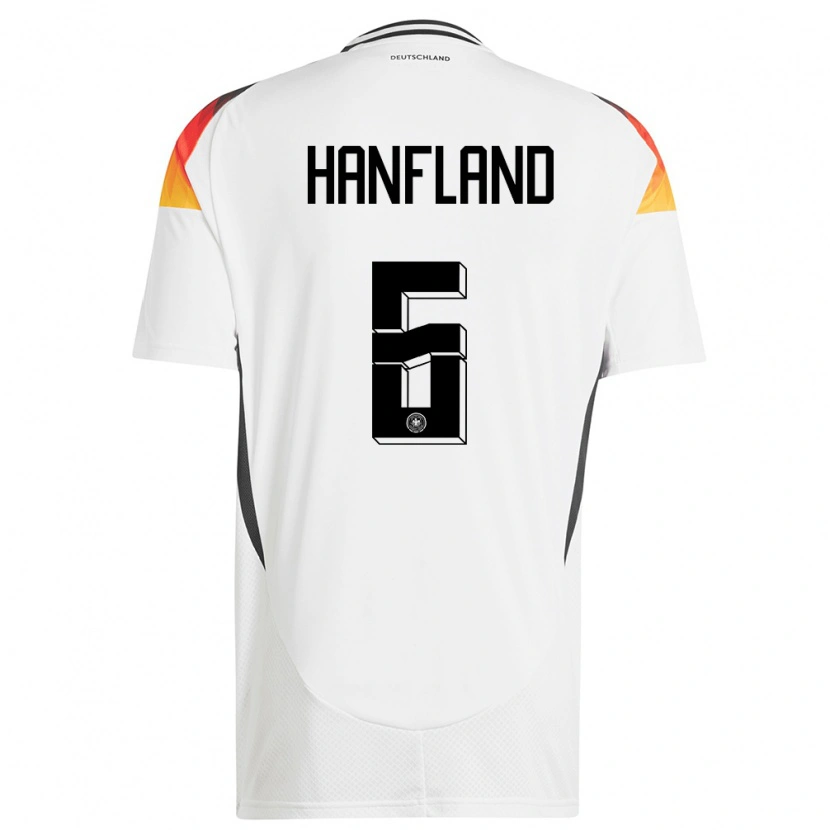 Danxen Herren Deutschland Paul Hanfland #6 Weiß Heimtrikot Trikot 24-26 T-Shirt Schweiz