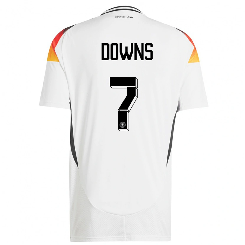 Danxen Herren Deutschland Damion Downs #7 Weiß Heimtrikot Trikot 24-26 T-Shirt Schweiz