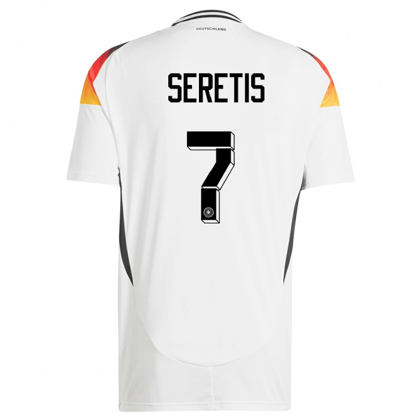 Danxen Herren Deutschland Isaiah Seretis #7 Weiß Heimtrikot Trikot 24-26 T-Shirt Schweiz