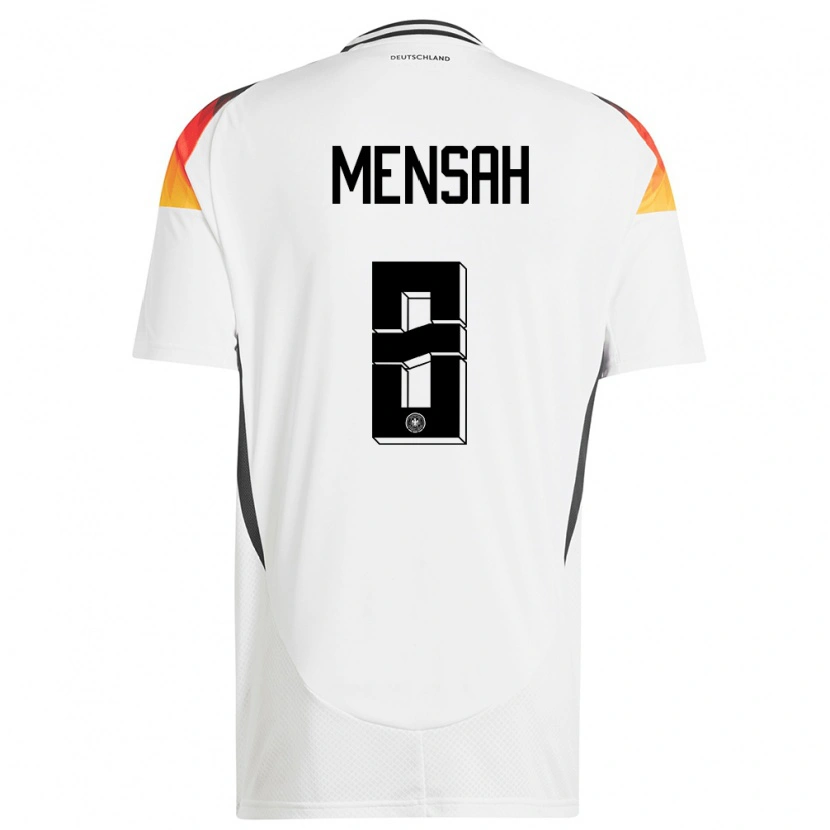 Danxen Herren Deutschland Naba Mensah #8 Weiß Heimtrikot Trikot 24-26 T-Shirt Schweiz